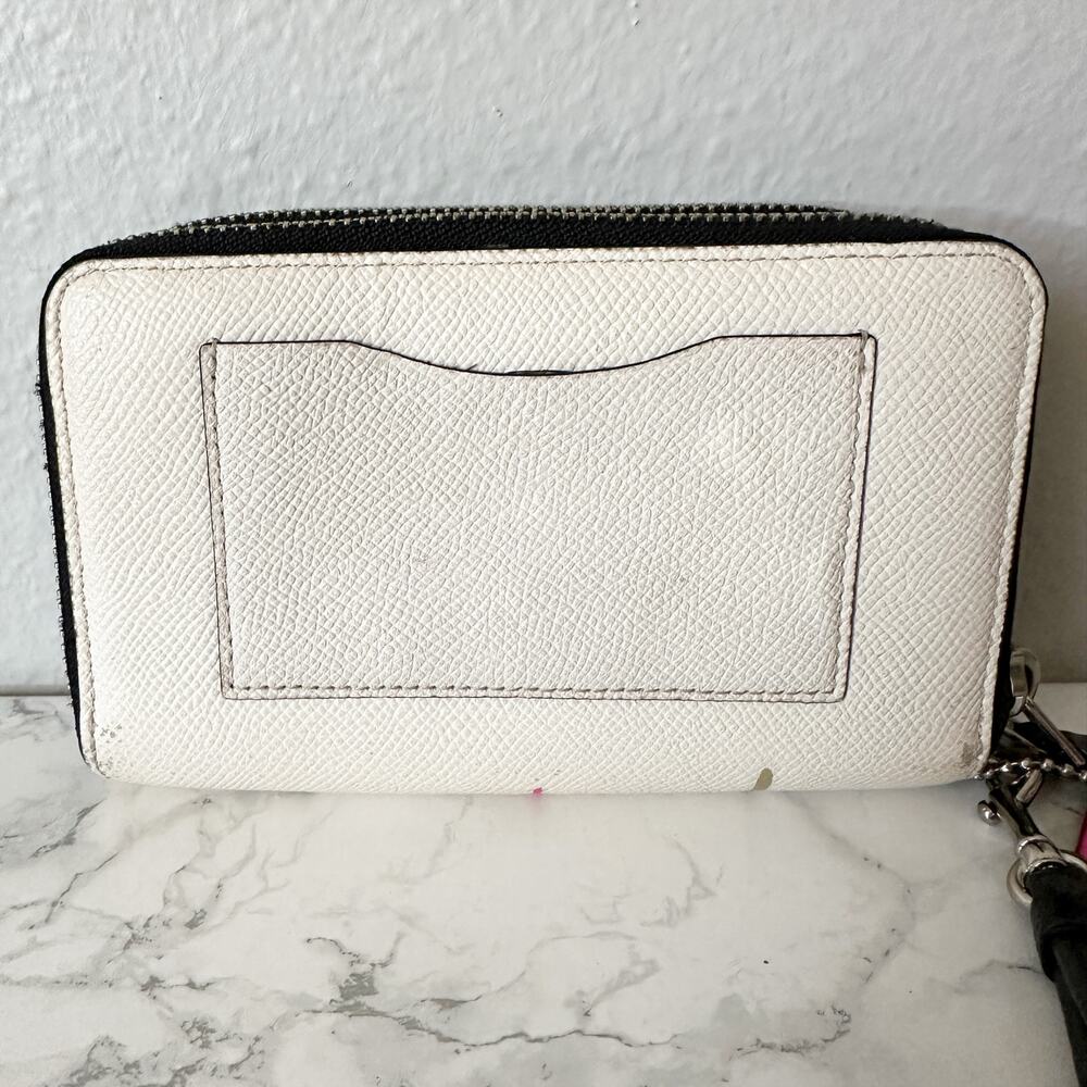 Coach Multicolor Zigzag Zip Wristlet - Yellow, Pink, Black, Tan, White - Picture 9 of 14